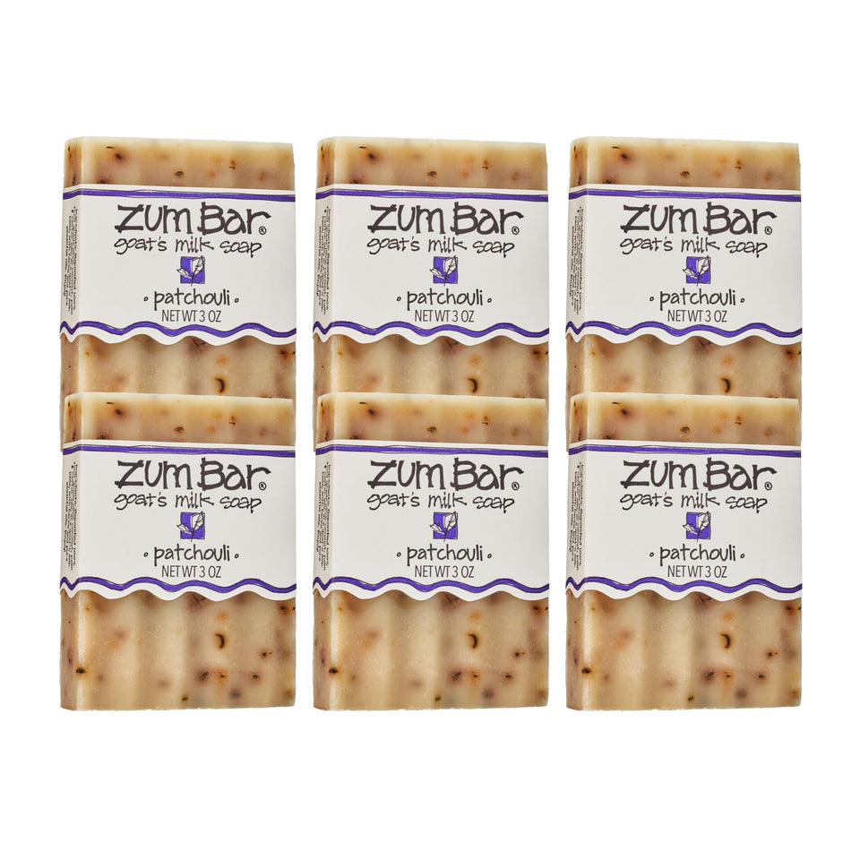 Zum Indigo Wild Goats Milk Patchouli soap close-up with creamy lather for skin.
