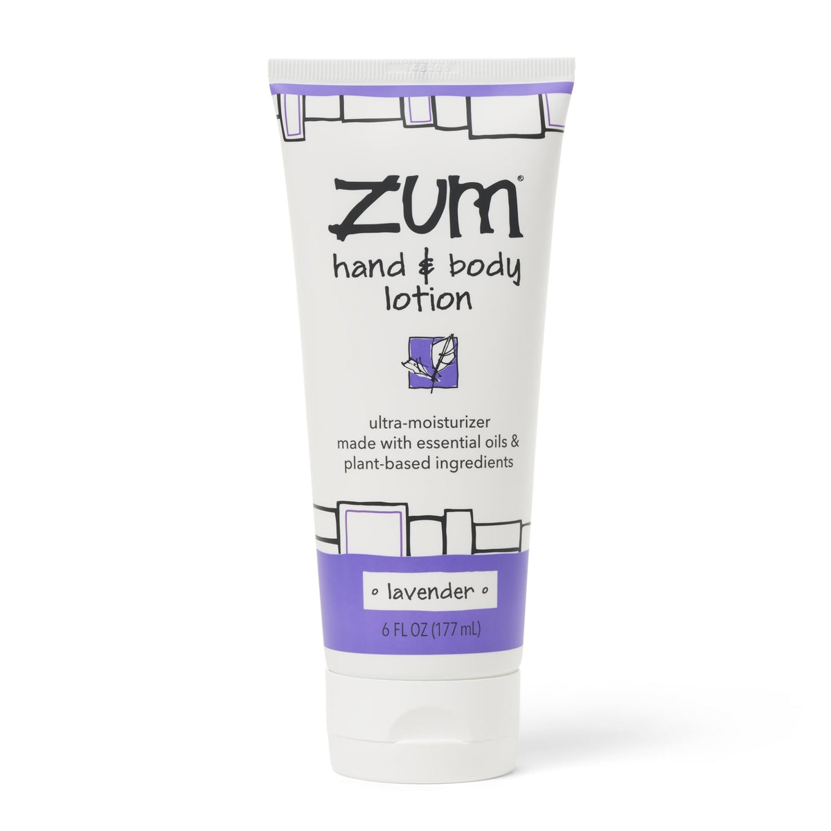 Zum Indigo Wild hand and body lotion bottle with lavender scent for soothing dry skin