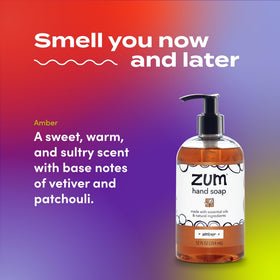 Zum Indigo Wild Hand Soap foamy lather demonstrates plant-based cleansing