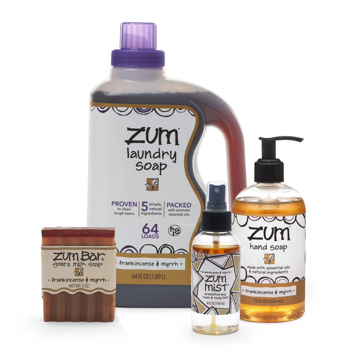 Zum Indigo Wild laundry soap bottle for 64 oz loads and fresh clothes