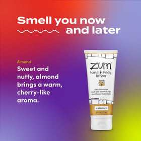 Zum Indigo Wild Hand & Body Lotion with shea butter visual emphasizing deep hydration.