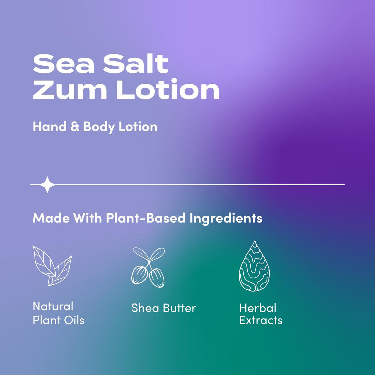 Zum Sea Salt lotion texture close-up highlighting creamy formula.