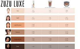 Zuzu Luxe Concealer C-20 skin-tone swatch for light neutral undertones.