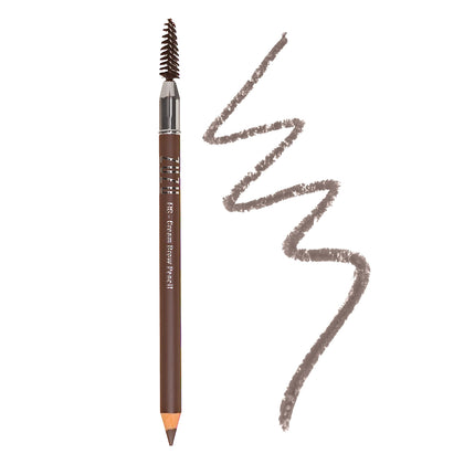 Zuzu Luxe Cream Brow Pencil Fig Brunette closeup showing precise brow shaping for natural look
