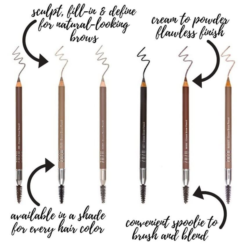 Zuzu Luxe Cream Brow Pencil Fig Brunette daily-use shot for long-lasting shape