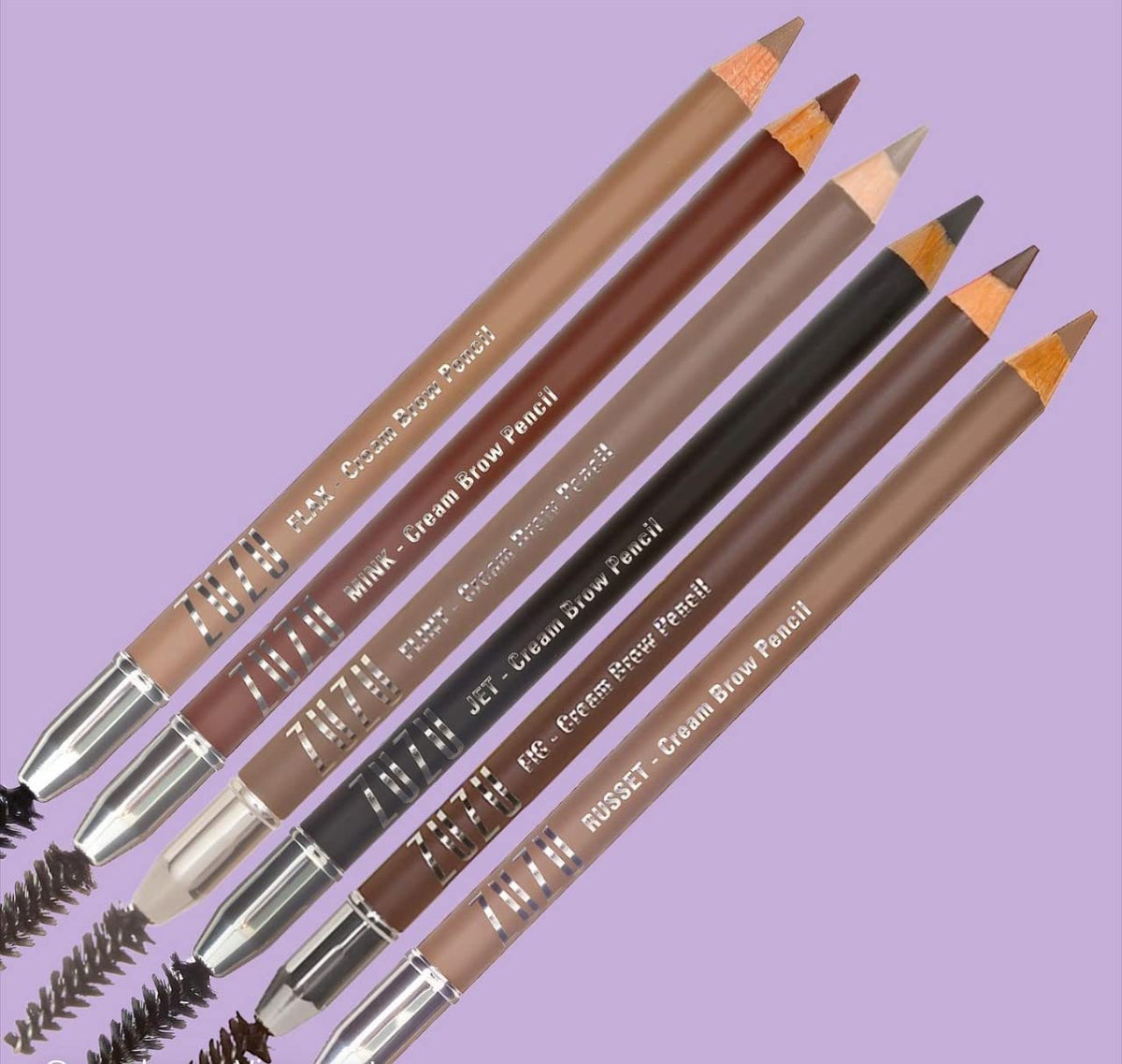Zuzu Luxe Cream Brow Pencil Fig Brunette natural-finish brow in one sweep