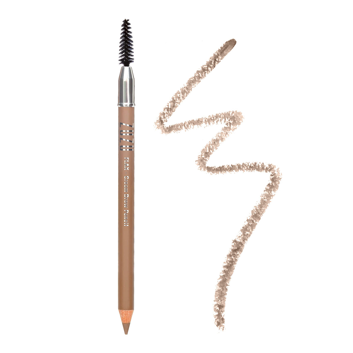 Zuzu Luxe Cream Brow Pencil Flax Blonde box-front showing natural brow definition