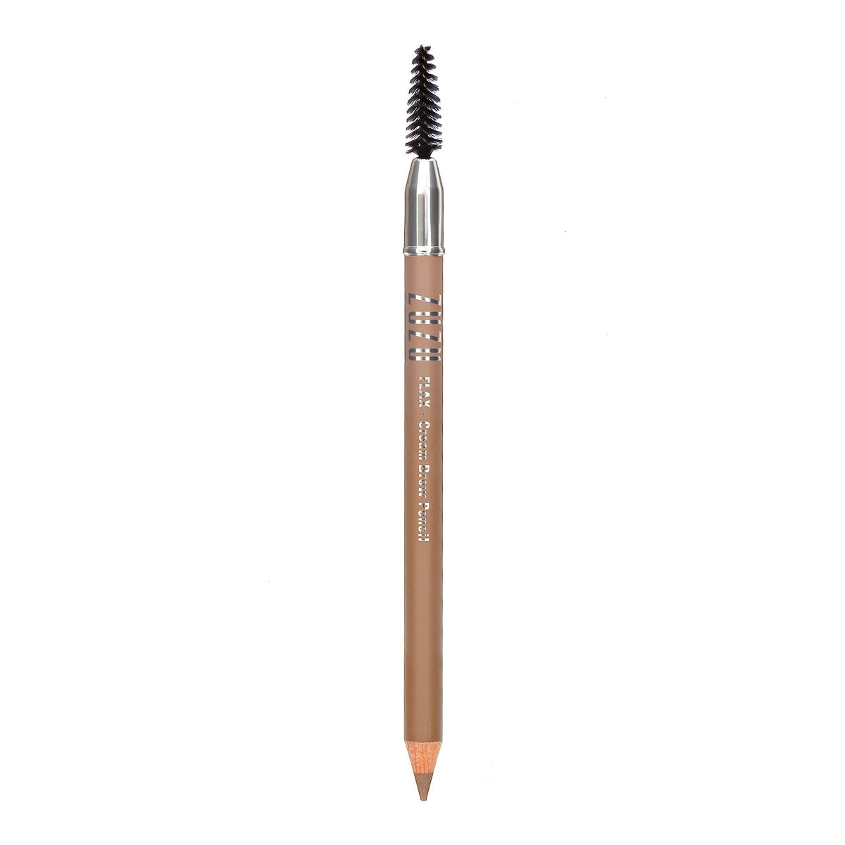 Zuzu Luxe Cream Brow Pencil Flax Blonde cap close-up with creamy texture