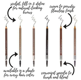 Zuzu Luxe Brow Pencil Flax Blonde twist mechanism ready for daily use