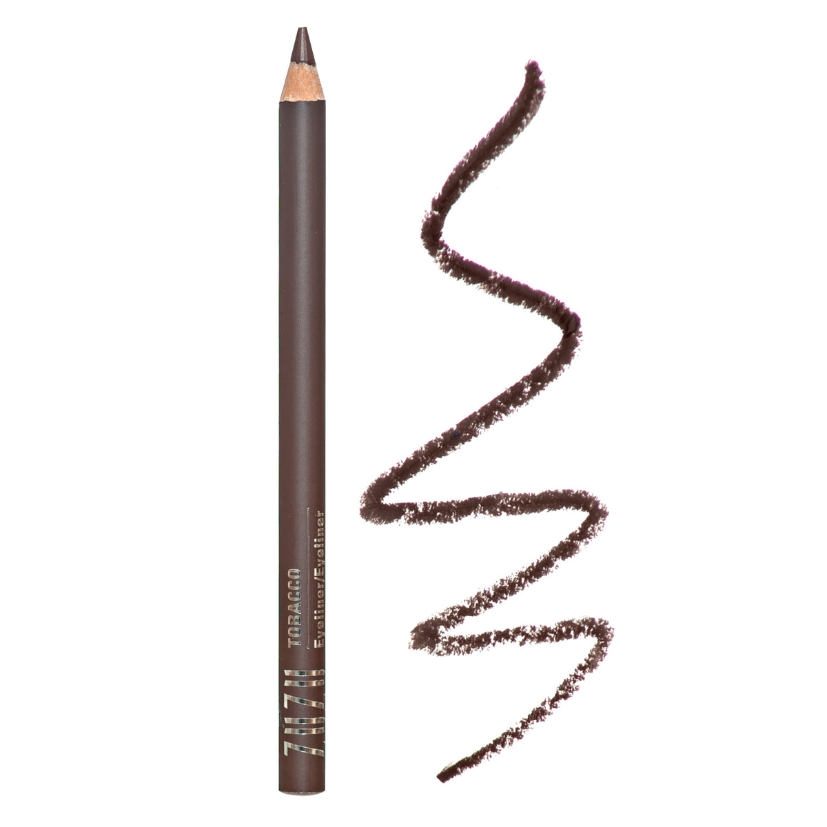 Zuzu Luxe Eye Defining Pencil Tobacco Brown during application for precise lash-line definition