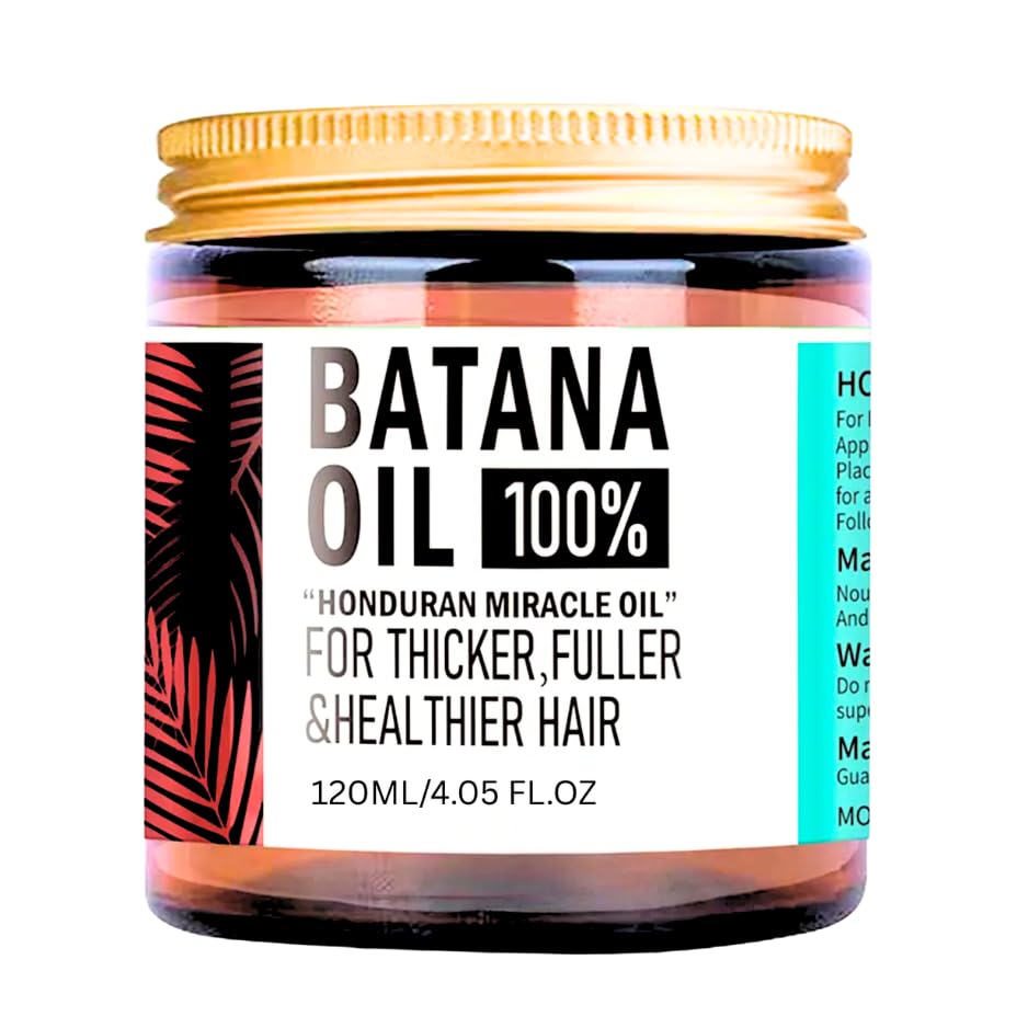 ZVINA Batana Hair Growth Oil bottle close-up, nourishing damaged hair
