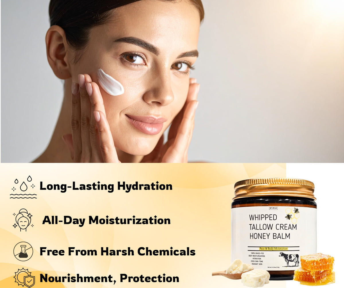 ZVINA shea butter and beeswax layer seals in moisture for lasting hydration.
