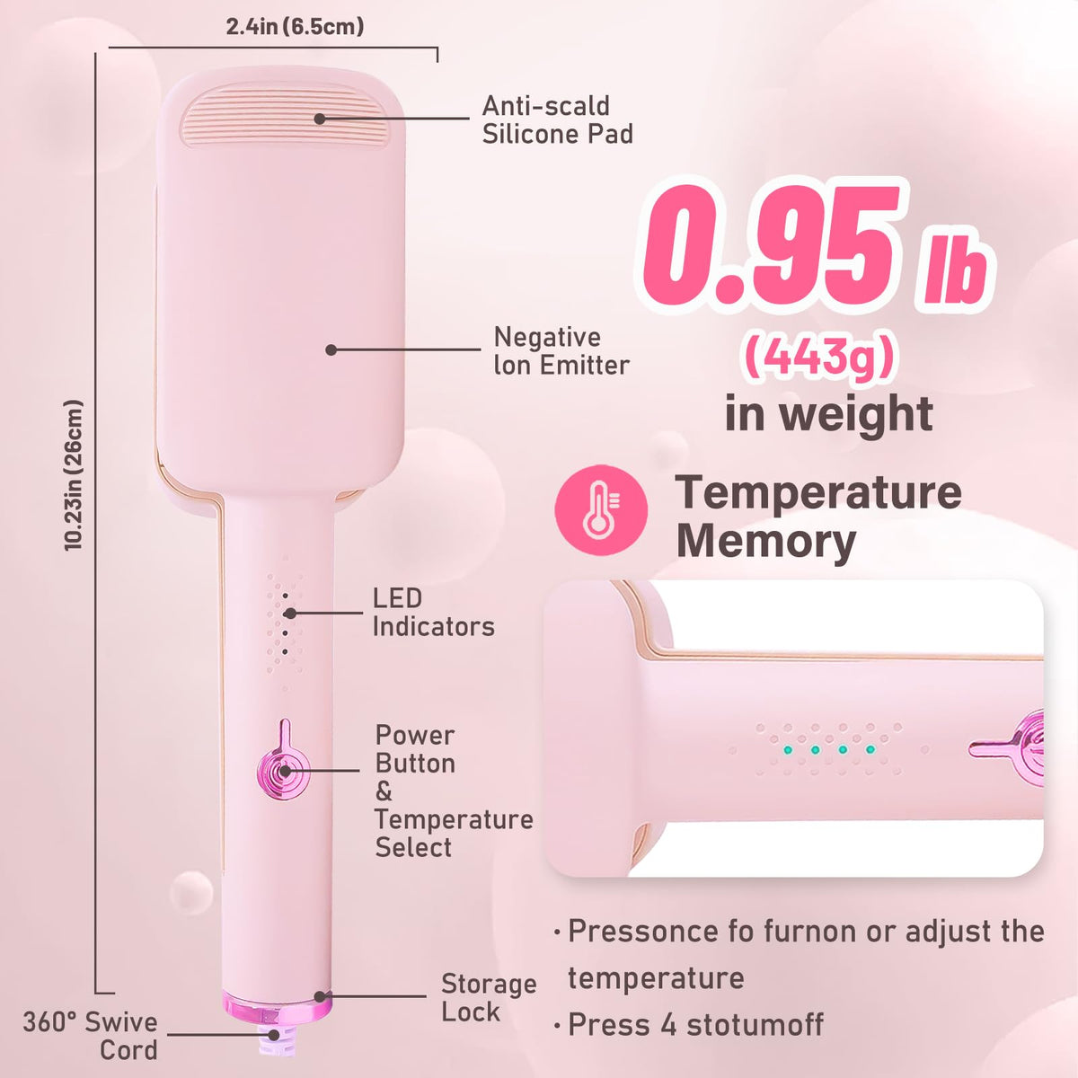 ZWIKAGEF Deep Beach Waver tourmaline ceramic coating reduces frizz and static.