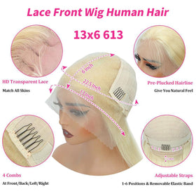 ZWJSH wig with baby hair for a realistic hairline and framing