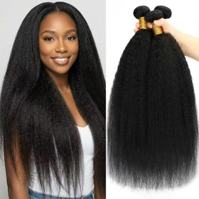 ZWJSH kinky straight bundles 14-18 inch pack for seamless blend