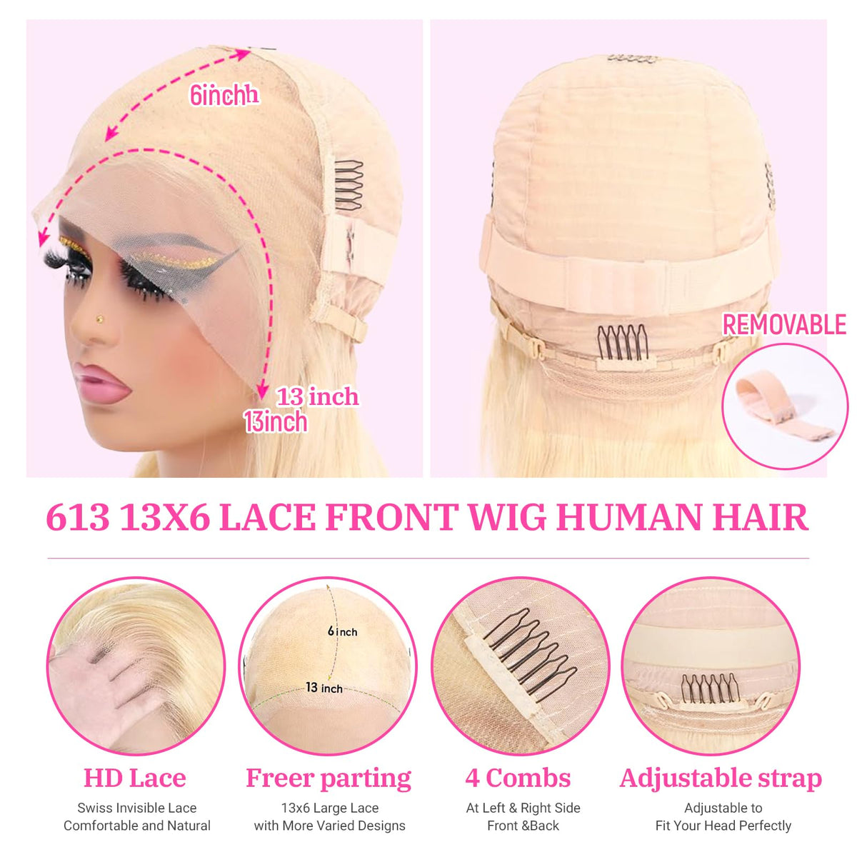 ZyBeidi 613 hair can be dyed to many shades without bleaching first.