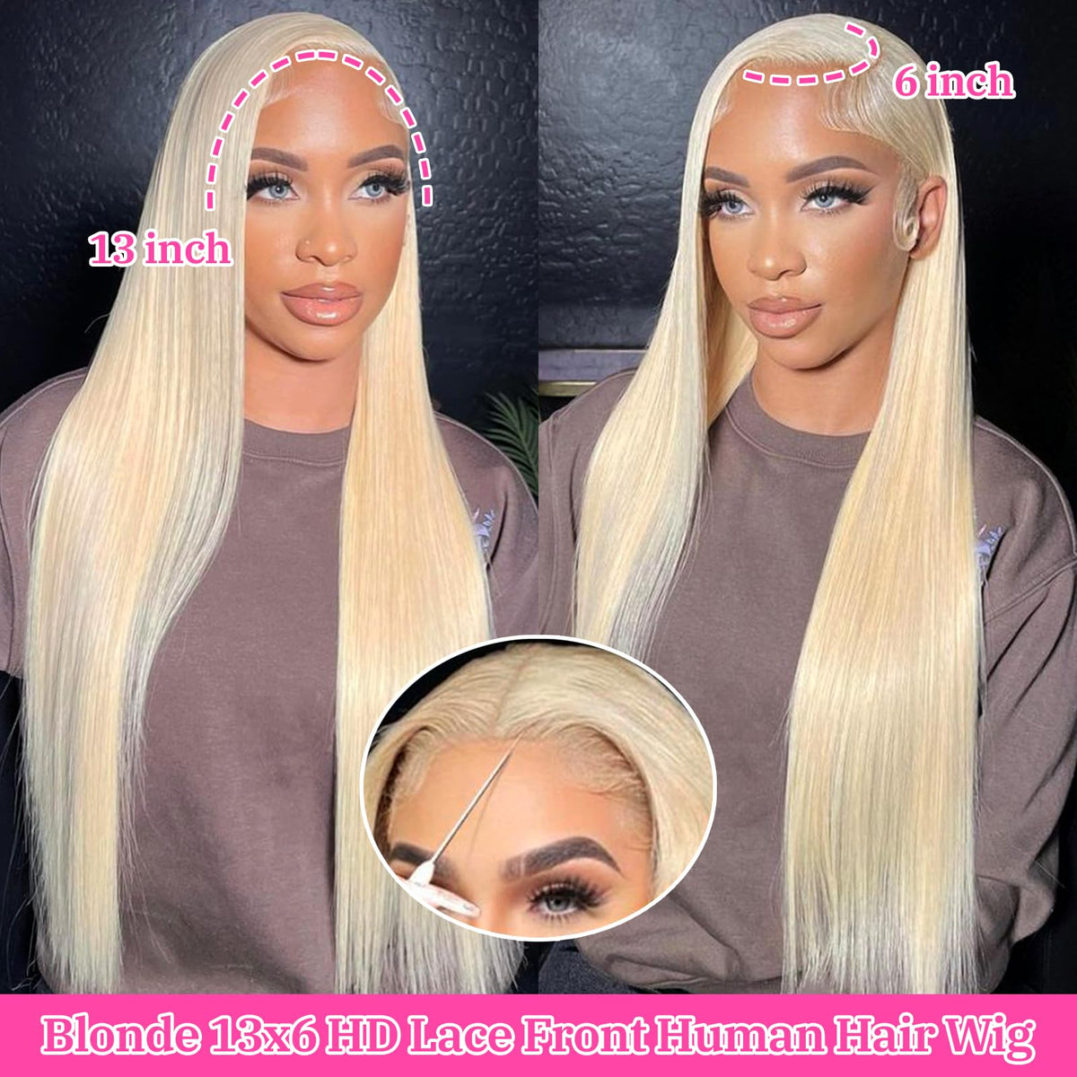 ZyBeidi HD transparent lace front wig offering breathable comfort and easy styling.