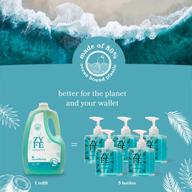 ZYFE coconilla key scent highlighting citrus-vanilla aroma for refreshed hands.
