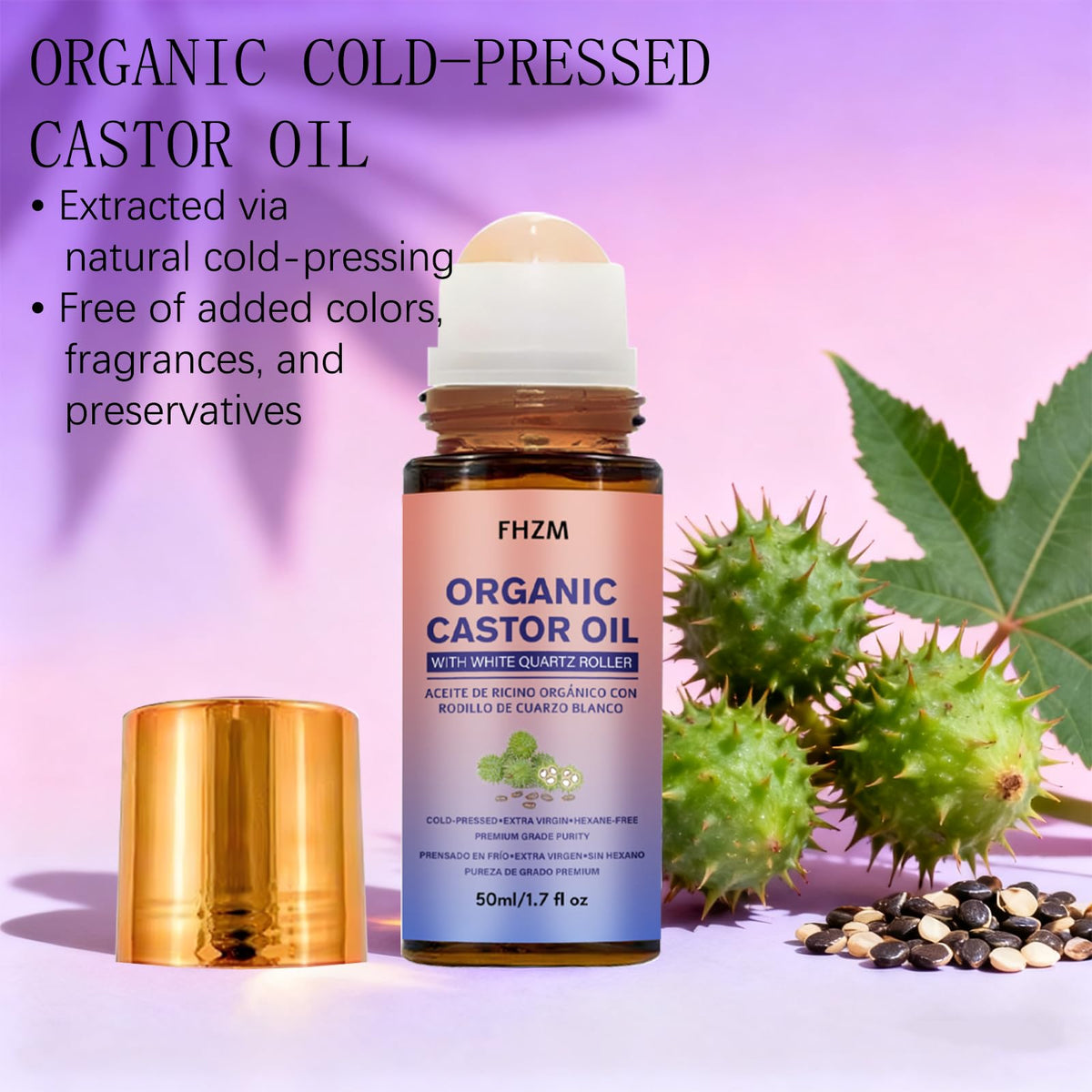 ZYGCDZ hexane-free label communicates pure, gentle formula for sensitive skin.