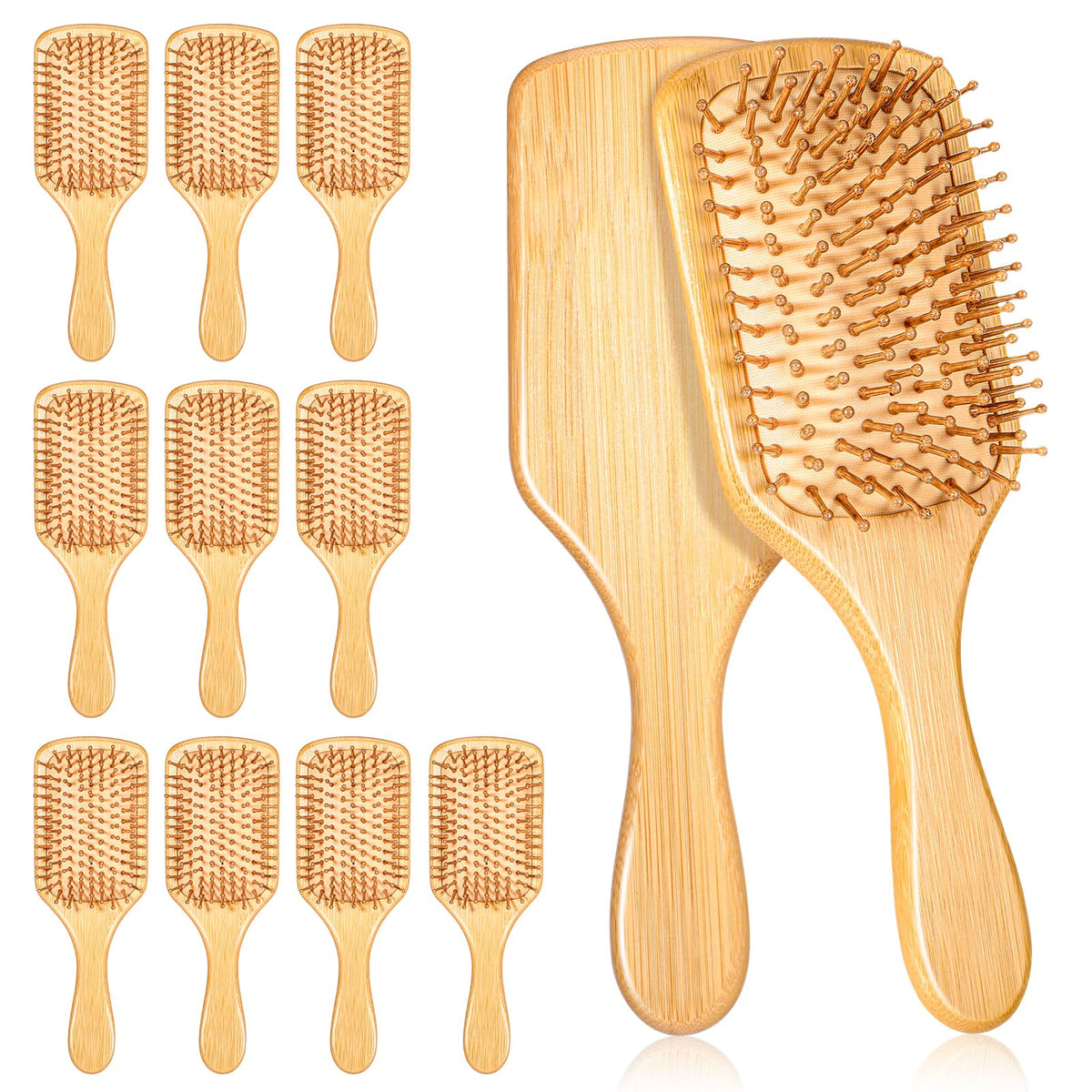 Zyghjort bamboo hair brush with natural bristles for gentle detangling and scalp massage.