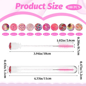 Zyghjort lash wand tubes with color caps for easy tracking of mascara.