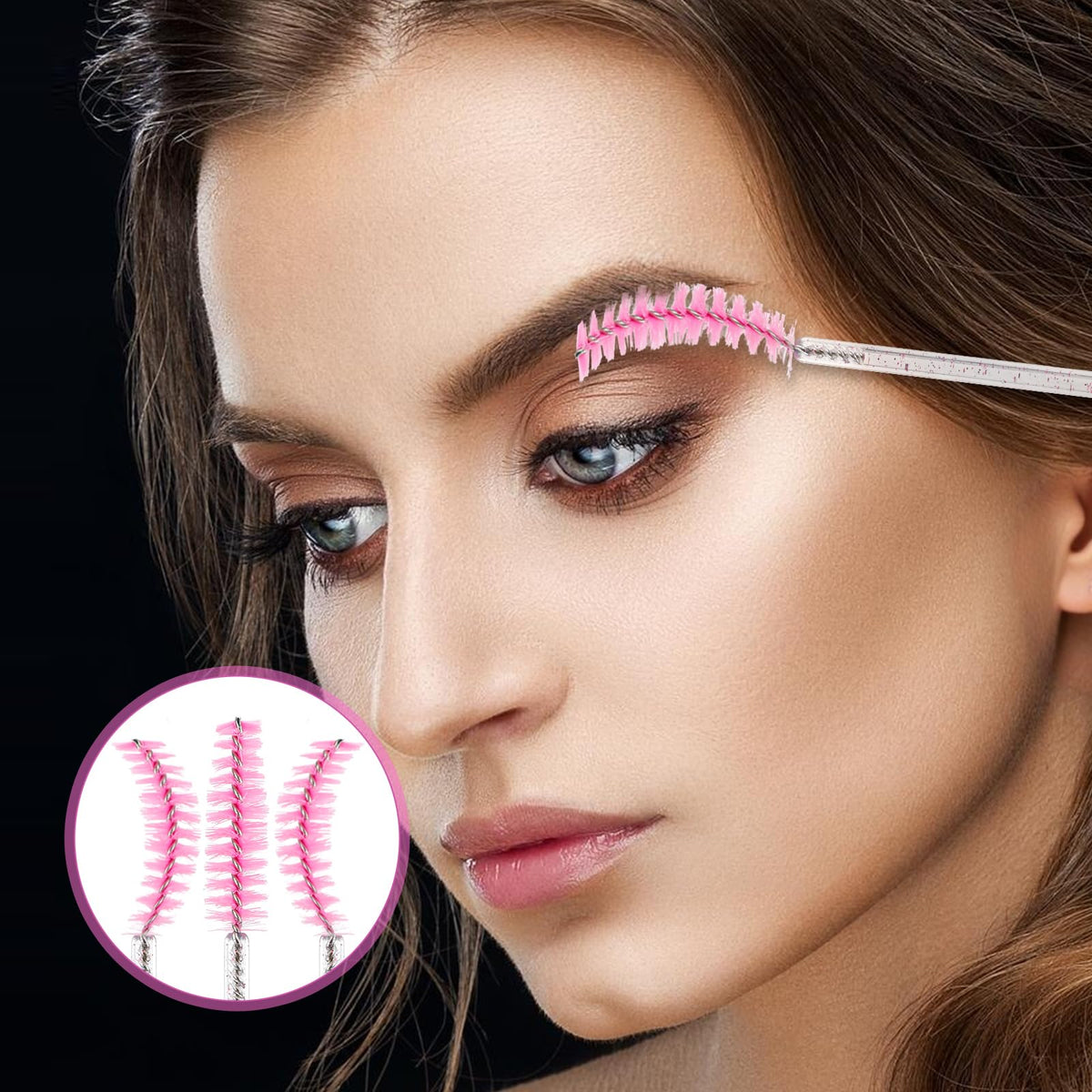 Zyghjort soft artificial fiber bristles glide gently on lashes.