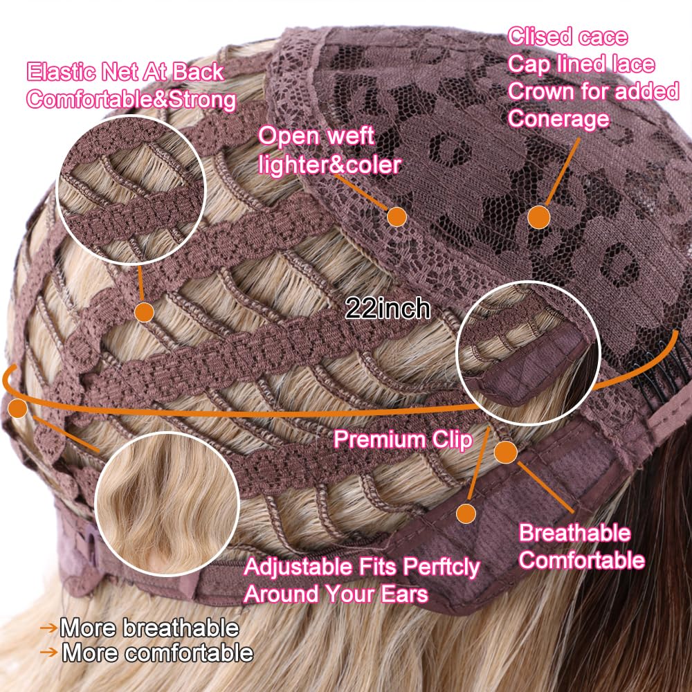 ZYYDSGO party-ready wavy wig adds volume for events.