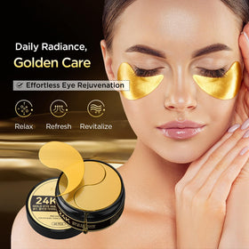 ZZILME 24k gold eye patches 60-pcs box for daily use.