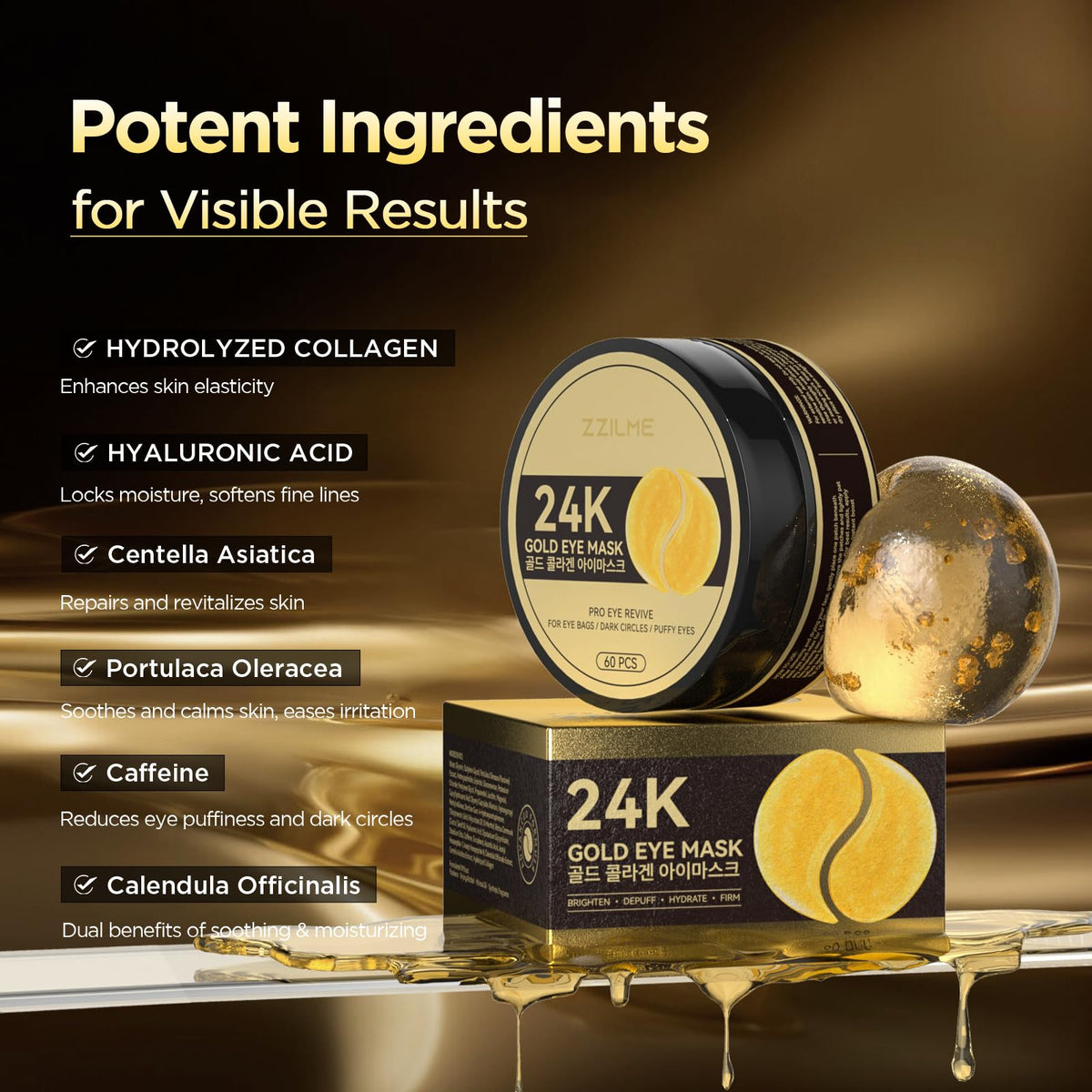 ZZILME cooling patches depuff and refresh the under-eye area.