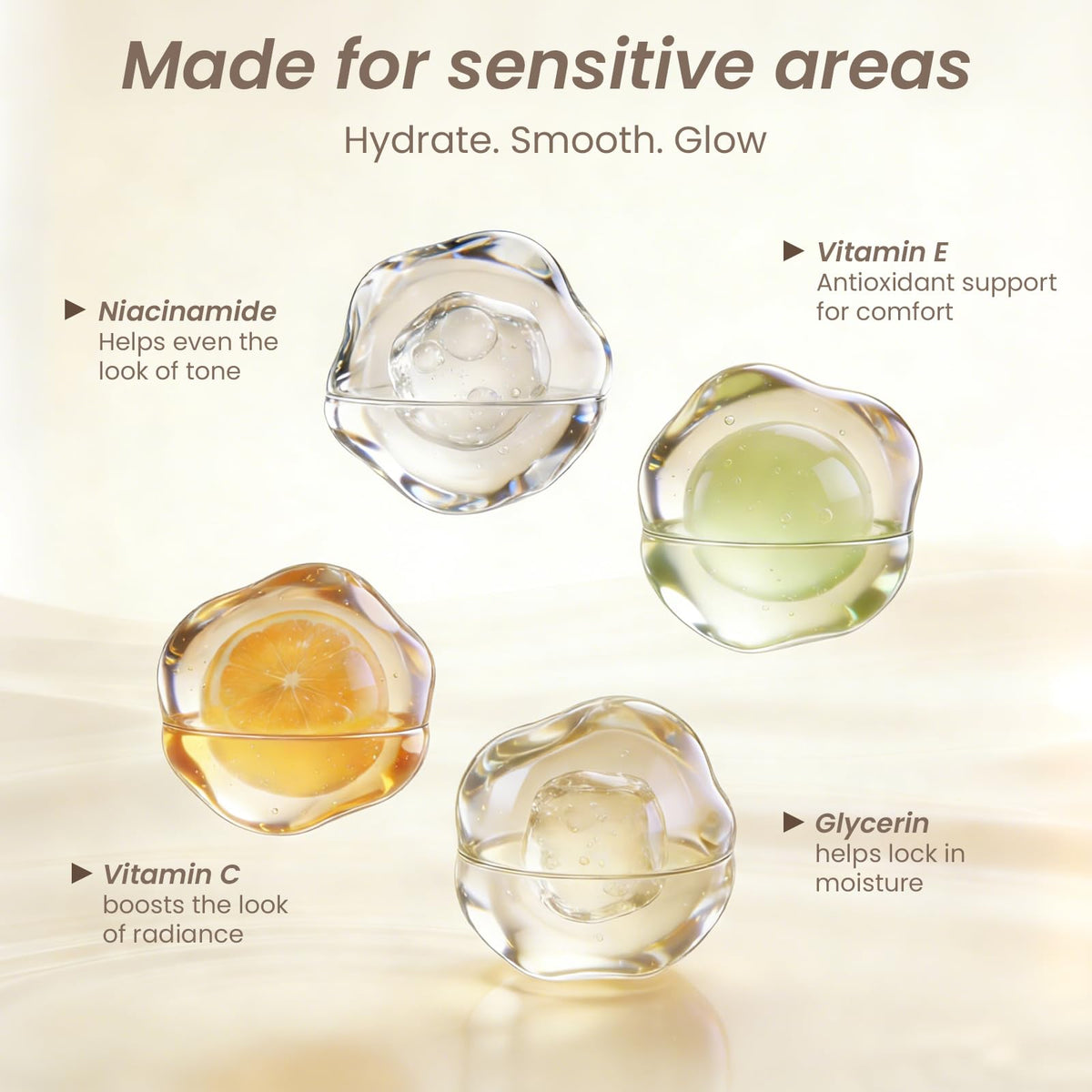 ZZILME cream swirl texture highlighting a fast-absorbing formula.