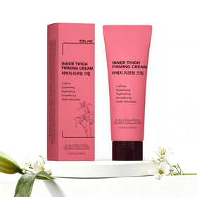 ZZILME inner-thigh firming cream jar showing firming action for smoother skin.