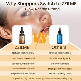 User applying ZZILME drops as part of daily routine