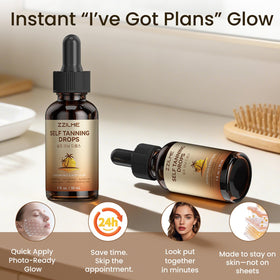 ZZILME drops integrated into a skincare routine for glow