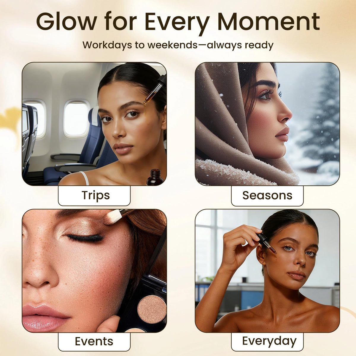 Even coverage across face and body with ZZILME tan drops