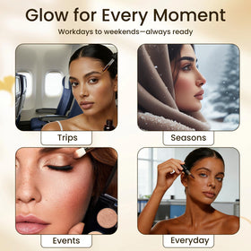 Even coverage across face and body with ZZILME tan drops