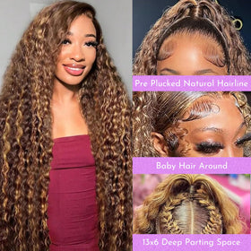 ZZMDS transparent lace front with 13x6 parting for seamless scalp illusion