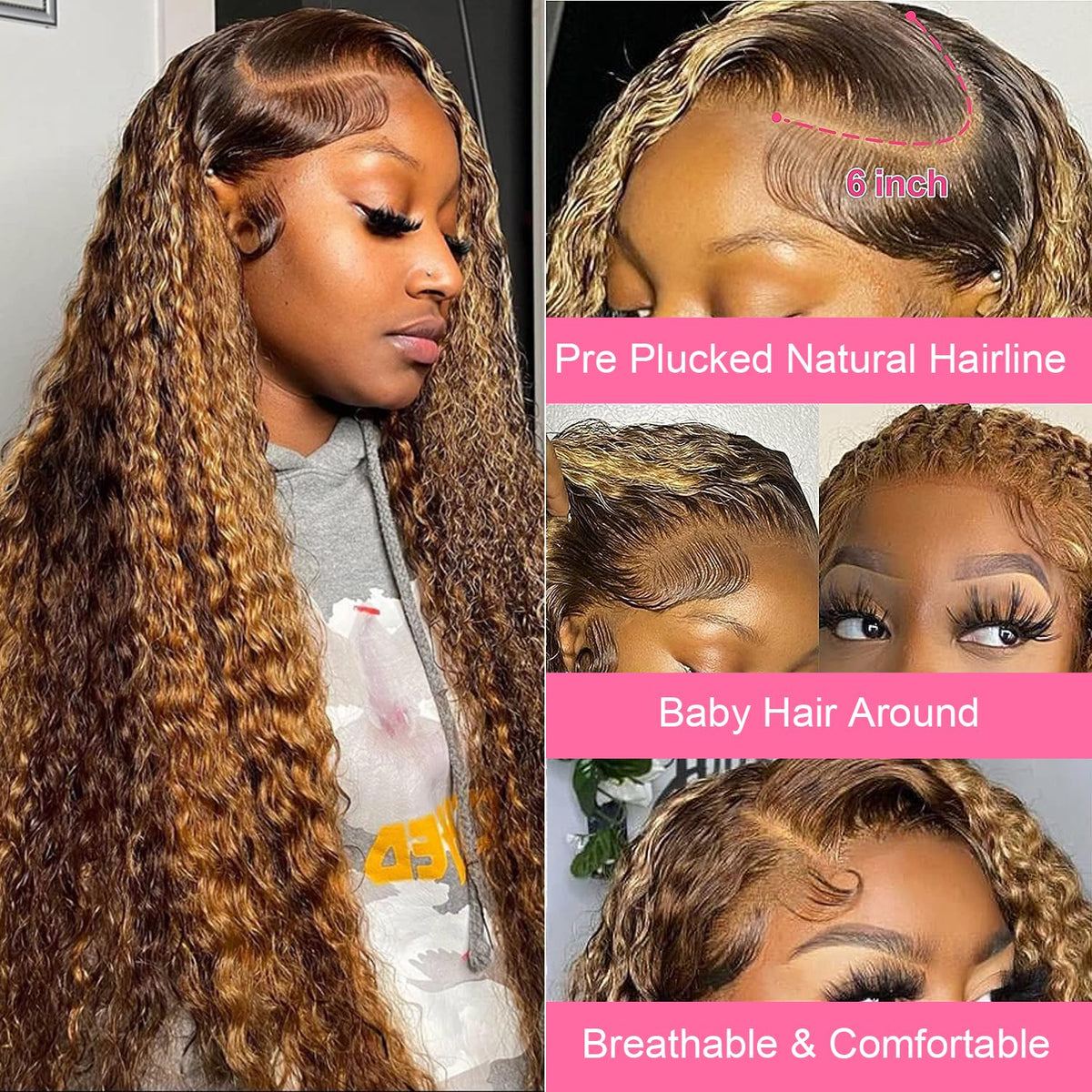 ZZMDS transparent lace front enabling seamless natural part show