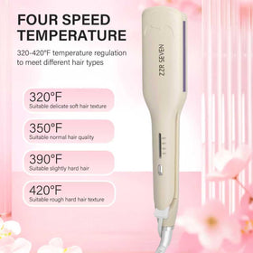 EZ clamp for quick, effortless curls on ZZR SEVEN curling iron.
