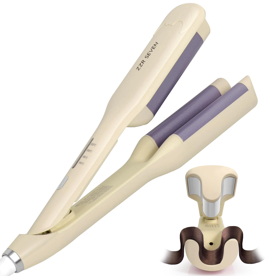 ZZR SEVEN curling iron with full-wrap insulation for safer curls.