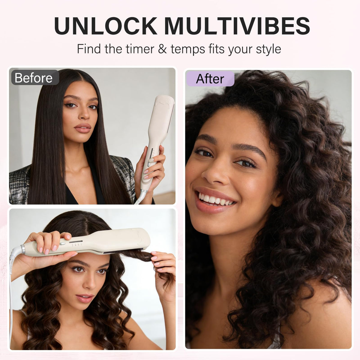 PTC heating delivers fast, stable heat for consistent curls.