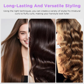 Automatic curl chamber guides hair gently, reducing snagging during use.